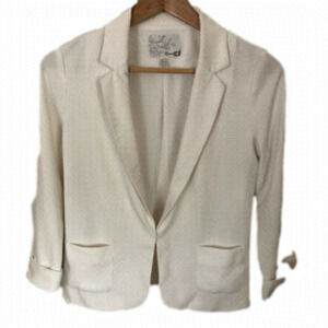 Dynamite White Lightweight Cropped Blazer XS